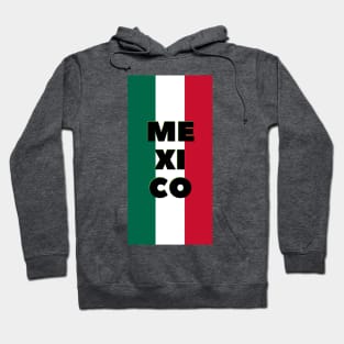 Mexico City in Mexican Flag Colors Vertical Hoodie